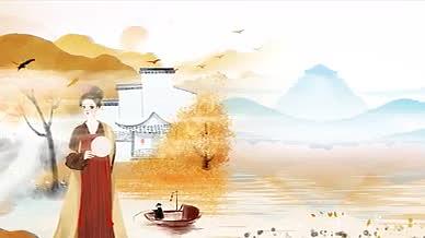 中国风水墨立秋AE视频模板视频的预览图